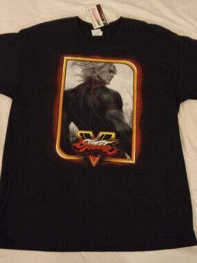 Street Fighter V (5) Ken Masters Black T-shirt